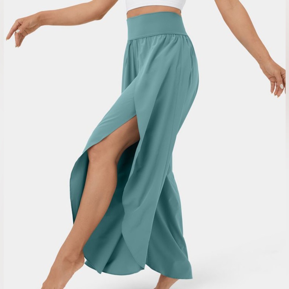 Halara Breezeful™ Palazzo Flowy Split Wide Leg Quick Dry Casual Pants. - Picture 7 of 12